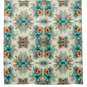 Tropischer Lichtduschvorhang Duschvorhang (Vorderseite)