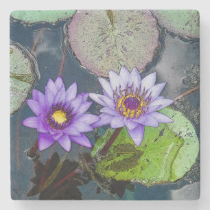 Tropischer Lila LOTUS BLOSSOM Untersetzer