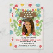 Tropischer luauer Hawiian Abschluss Einladung (Vorne/Hinten)