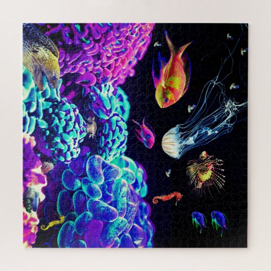 Tropischer Lumineszenz-Korallen-Seepferd Anthias-F Puzzle (Horizontal)