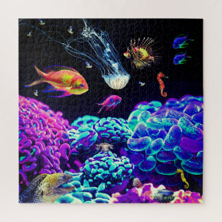 Tropischer Lumineszenz-Korallen-Seepferd Anthias-F Puzzle