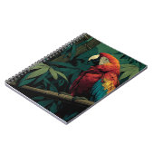 Tropischer Macaw-Notebook Notizblock (Linke Seite)