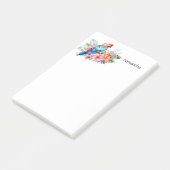 Tropischer Macaw Parrot Personalisiert 4x6 Post-it Klebezettel (angewinkelt)
