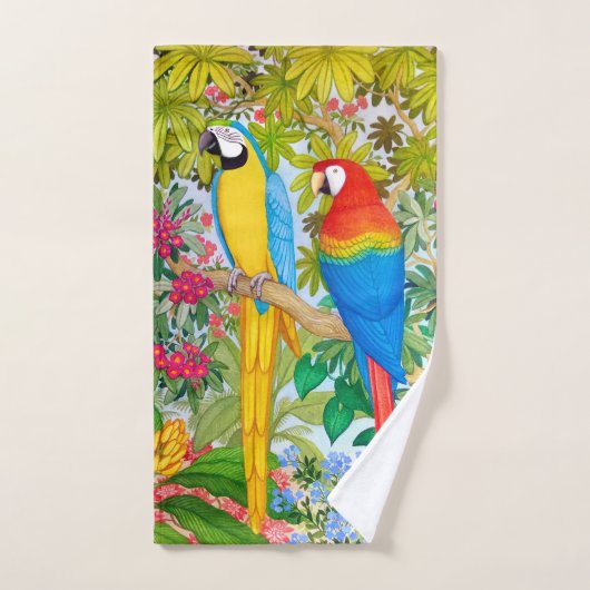 Tropischer Macaw plappert Bad-Tuch-Set nach Badhandtuch Set (Handtuch)