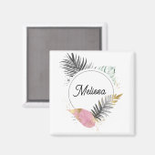 Tropischer Magnet mit individuellem Namen (Vorderseite/Rückseite)