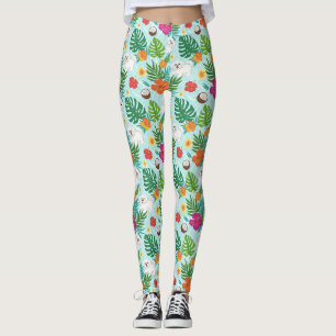 Tropischer Malteser-Hundestrand-Vibes Leggings