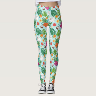 Tropischer Malteser-Hundestrand-Vibes Leggings