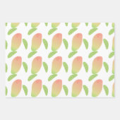 Tropischer Mango Frucht Grüner Orange Geschenkpapier Set (Vorderseite 3)