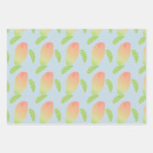 Tropischer Mango Frucht Grüner Orange Geschenkpapier Set (Vorderseite 2)