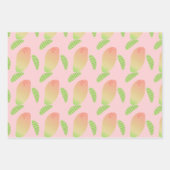 Tropischer Mango Frucht Grüner Orange Geschenkpapier Set (Vorderseite)