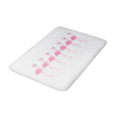 Tropischer Marching Pink Flamingos Badematte (Schrägansicht)