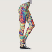 Tropischer Marmor-Glanz Leggings (Rechts)