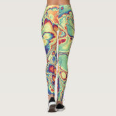 Tropischer Marmor-Glanz Leggings (Rückseite)