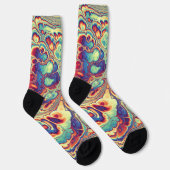 Tropischer Marmor-Glanz Socken (Rechts)