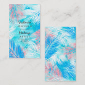 Tropischer Maskenbildner Palme des modernen Visitenkarte (Vorne/Hinten)