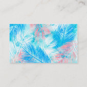 Tropischer Maskenbildner Palme des modernen Visitenkarte (Rückseite)