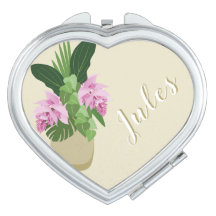 Tropischer Medinilla Rosa Blume Gelbe Vase Name