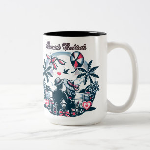 Tropischer Meeresbrise-Urlaub Zweifarbige Tasse
