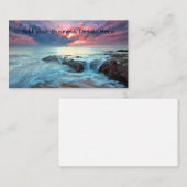 Tropischer Meereswache Strand farbenfroher Sonnenu Visitenkarte (Vorne/Hinten)