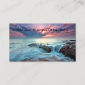 Tropischer Meereswache Strand farbenfroher Sonnenu Visitenkarte (Vorderseite)