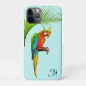 Tropischer mehrfarbiger Bird & Monogram Case-Mate iPhone Hülle (Rückseite)
