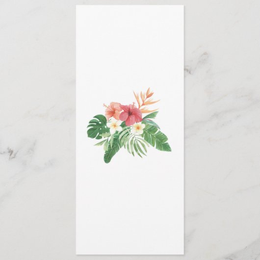 Tropischer Menükarte (Rückseite)