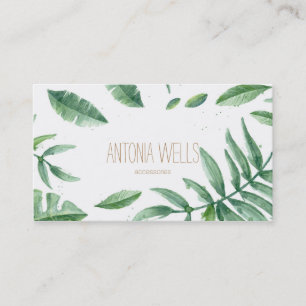 Tropischer Minimal business card Visitenkarte