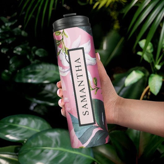 Tropischer Minimalistischer Thermaltumbler Thermosbecher