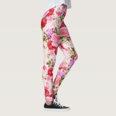 Tropischer mit Blumenflamingo der Vintagen boho Leggings (Rechts)