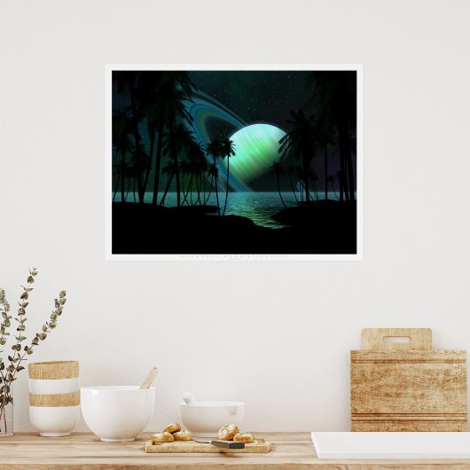 Tropischer Mond der Thetis Poster (Küche)