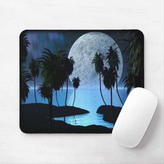 Tropischer Mond Mousepad (Mit Mouse)