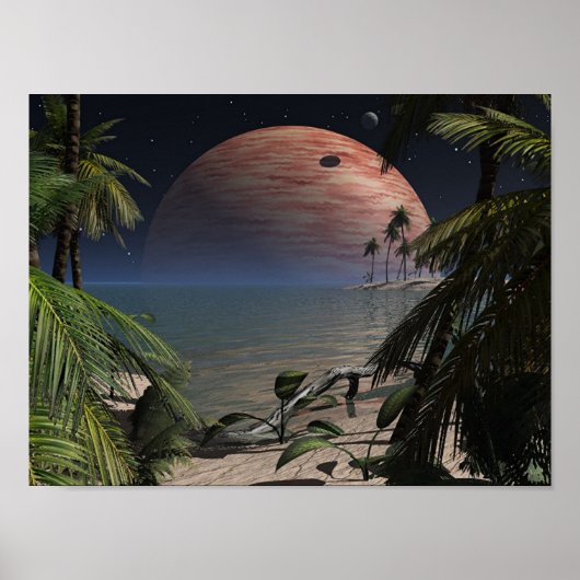 Tropischer Mond Poster (Vorne)