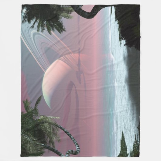 Tropischer Mond von Amatheia Fleecedecke (Vorderseite)