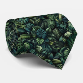 Tropischer Monstera Botanischer Grüner Dschungel D Krawatte