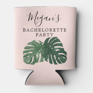 Tropischer Monstera-Junggesellinnenabschied-Bierdo Dosenkühler