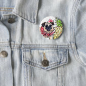 Tropischer Mops-Knopf Button (Beispiel)