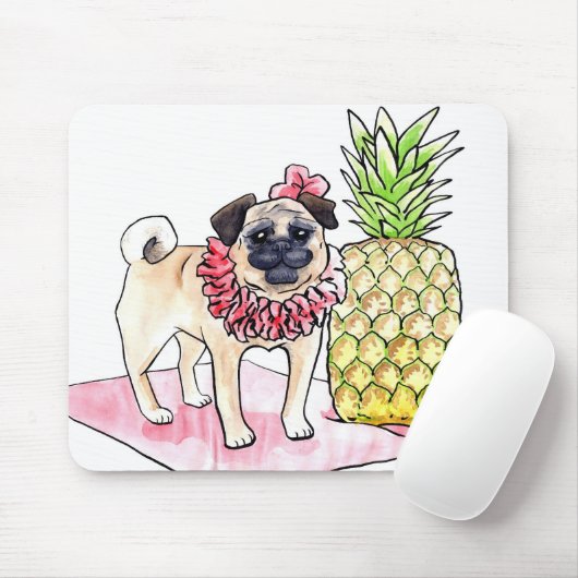 Tropischer Mops Mousepad (Mit Mouse)