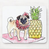 Tropischer Mops Mousepad (Vorne)