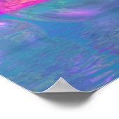 Tropischer Morgen - Paradies für Magenta und Türki Poster (Ecke)