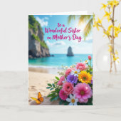 Tropischer Muttertag Grußkarte Schwester Karte (Gelbe Blume)
