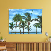 Tropischer Nachmittag mit Palmen Leinwanddruck (Insitu (Wohnzimmer))