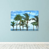 Tropischer Nachmittag mit Palmen Leinwanddruck (Insitu (Holzboden))
