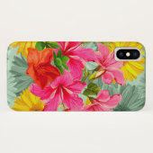 Tropischer nahtloser Hibiskus Case-Mate iPhone Hülle (Rückseite (Horizontal))