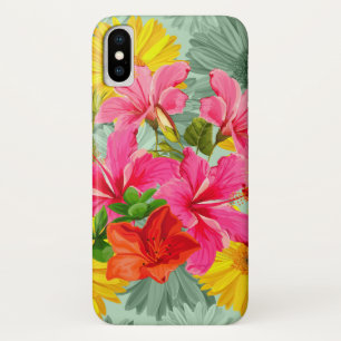 Tropischer nahtloser Hibiskus Case-Mate iPhone Hülle
