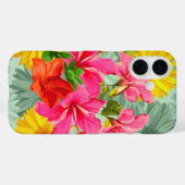Tropischer nahtloser Hibiskus Case-Mate iPhone Hülle (Rückseite (Horizontal))