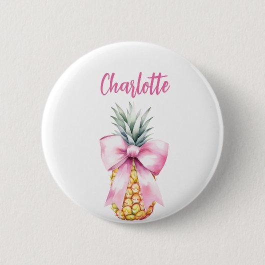 Tropischer Name der Ananas Button (Vorderseite)