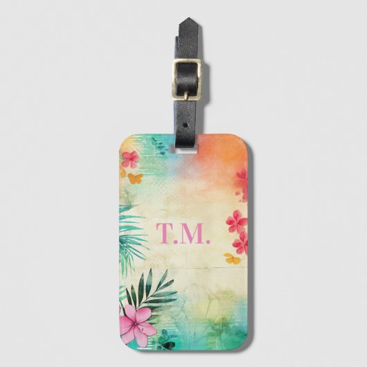 Tropischer Name Gepäckanhänger (Vorderseite Vertikal)