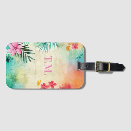 Tropischer Name Gepäckanhänger (Vorderseite (Horizontal))
