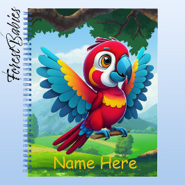 Tropischer Niedlicher Safari-Papagei-Bird 🦜 Notizblock