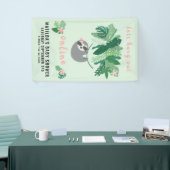 Tropischer niedlicher Schlamm mit Online-Babydusch Banner (Messeveranstaltung)